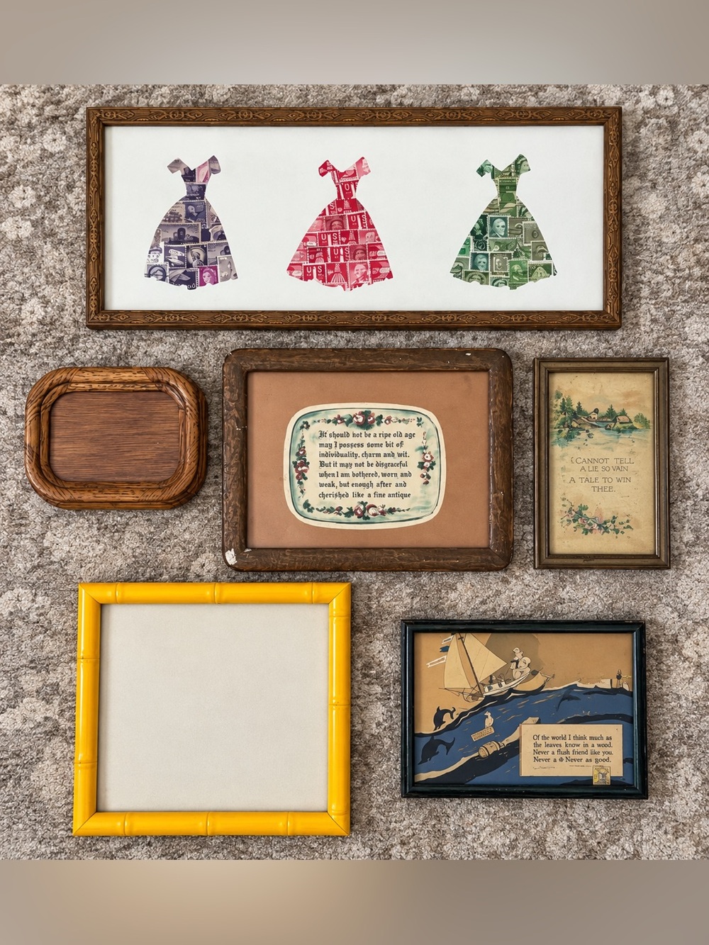 (6) Vintage lot of frames - some antique!